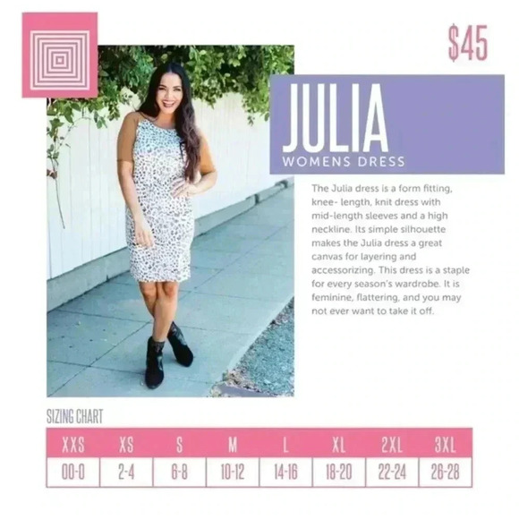 Lularoe Large heather charcoal grey Julia dress with red raglan sleeves. NWT. - Picture 6 of 6